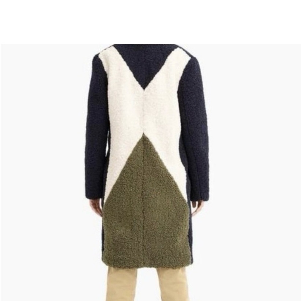 J. Crew Women's Navy, White, and Olive Teddy Jacket - Picture 2 of 2
